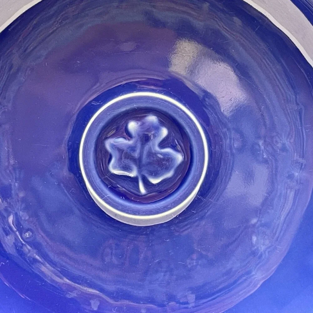 GUC S/2 Dansk Soup/Pasta Bowls, Stoneware, "Craftmark Denim", Leaf, 9 1/2" D - Picture 5 of 14